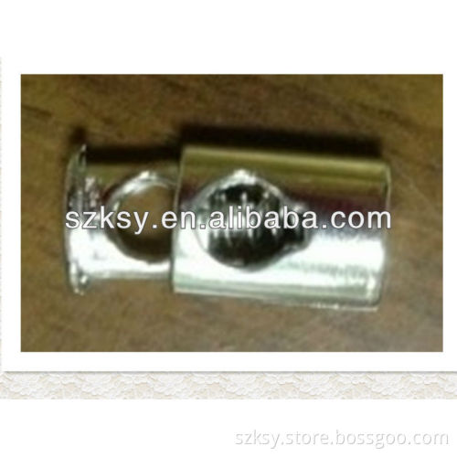 Silver metal string stopper